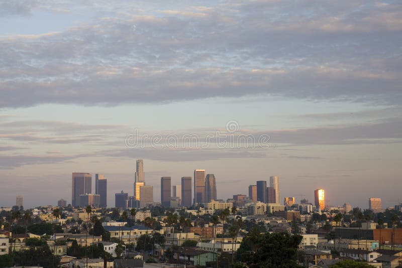 Los Angeles am Sonnenuntergang lizenzfreie stockfotos Los Angeles am Sonnenuntergang lizenzfreie stockfotos