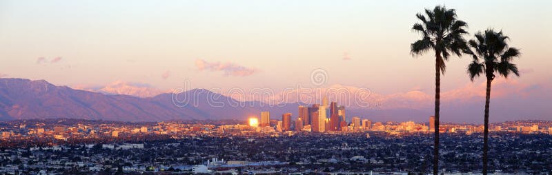 Los Angeles at Sunset royalty free stock images Los Angeles at Sunset royalty free stock images