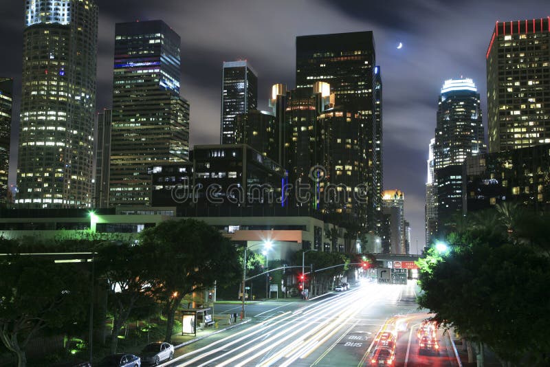 Los Angeles under the moonlight