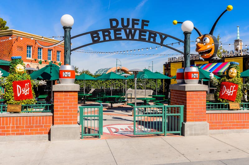 The Simpsons Universal Studios Parks Lady Duff Beer Bottle