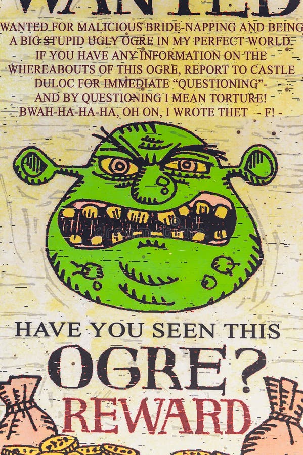 Shrek Wanted Ogre Poster