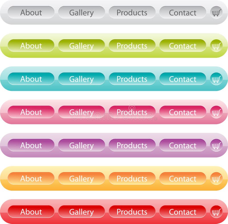 Los botones del vector fijaron los modelos para el Web libre illustration Los botones del vector fijaron los modelos para el Web libre illustration