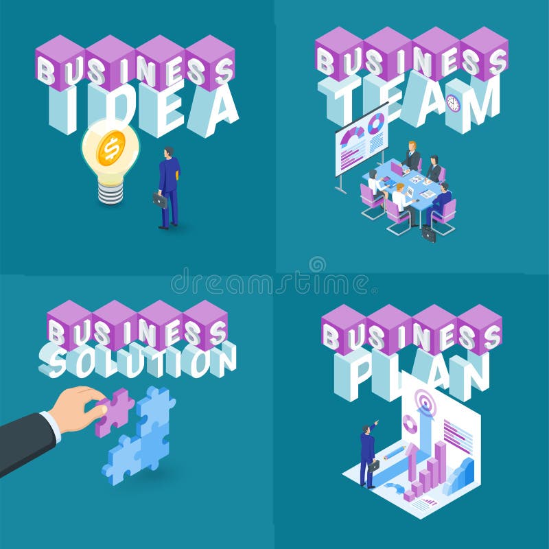 Los conceptos del negocio fijaron 01 ilustración del vector Los conceptos del negocio fijaron 01 ilustración del vector