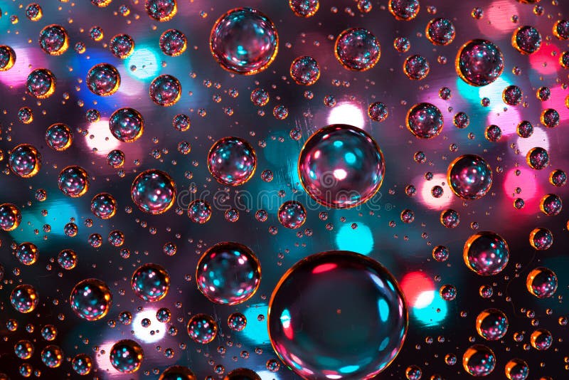 Los descensos abstractos de la textura del fondo del agua y del arte se encienden en glas imagen de archivo