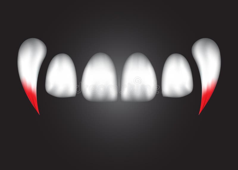 Los dientes abstractos del vampiro con la sangre, EPS 10 ilustración del vector Los dientes abstractos del vampiro con la sangre, EPS 10 ilustración del vector