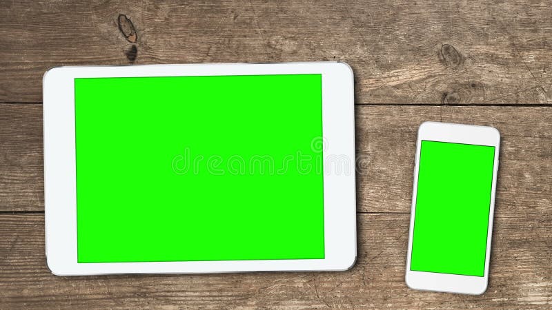 Los dispositivos móviles con greenscreen