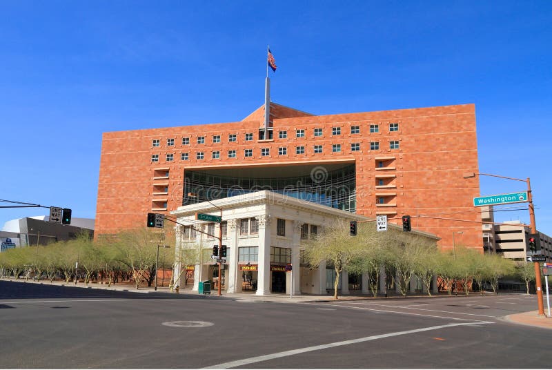 Los E.E.U.U., AZ/Phoenix: Walker Building - corte municipal imagen de archivo Los E.E.U.U., AZ/Phoenix: Walker Building - corte municipal imagen de archivo