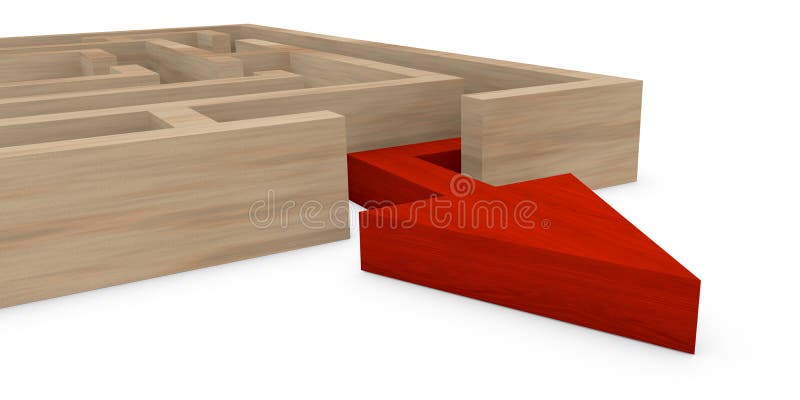 Los een probleem op stock illustratie