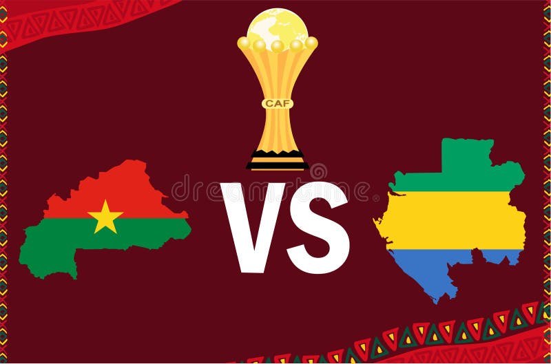 Los equipos de camerún burkina faso vs gabon pueden mapear la copa africana libre illustration