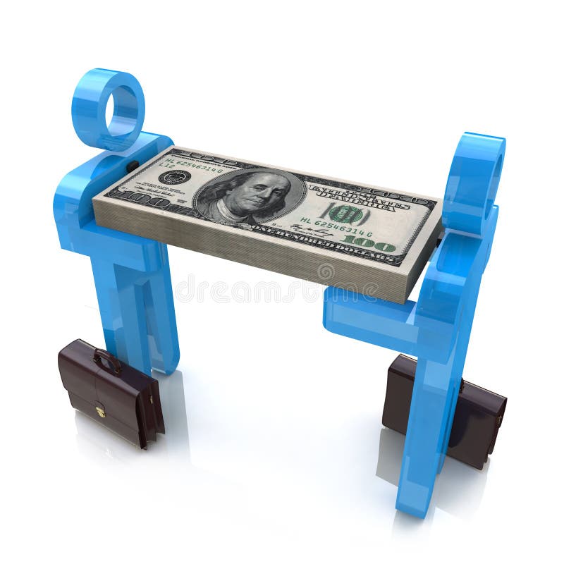 los hombres 3d llevan el dinero ilustración del vector los hombres 3d llevan el dinero ilustración del vector