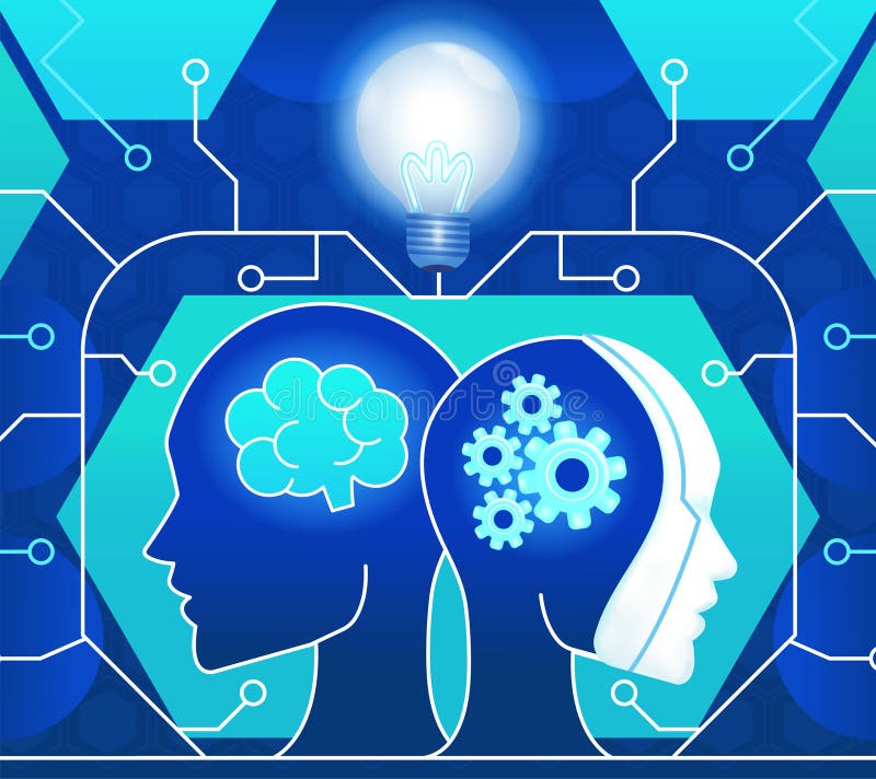 Los humanos y los robots impulsarán el progreso tecnológico libre illustration
