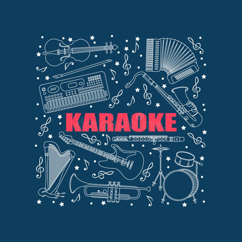 Los instrumentos de música enrarecen la línea icono fijado para el web y el móvil ilustración del vector Los instrumentos de música enrarecen la línea icono fijado para el web y el móvil ilustración del vector