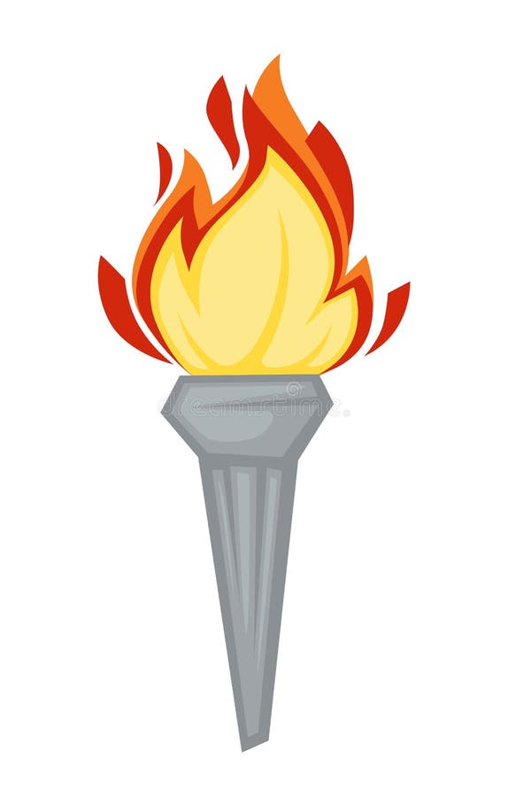 Los Juegos Olímpicos griegos del símbolo de la antorcha atribuyen el fuego o la llama