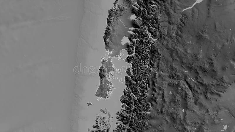 Los Lagos, Chile – delineado ilustração stock