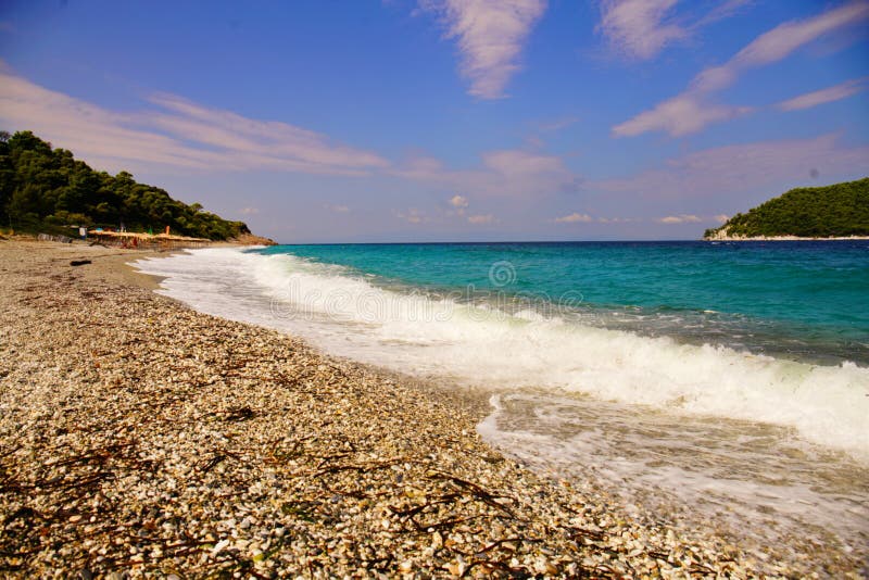 Los Milia varan, Skopelos imágenes de archivo libres de regalías Los Milia varan, Skopelos imágenes de archivo libres de regalías