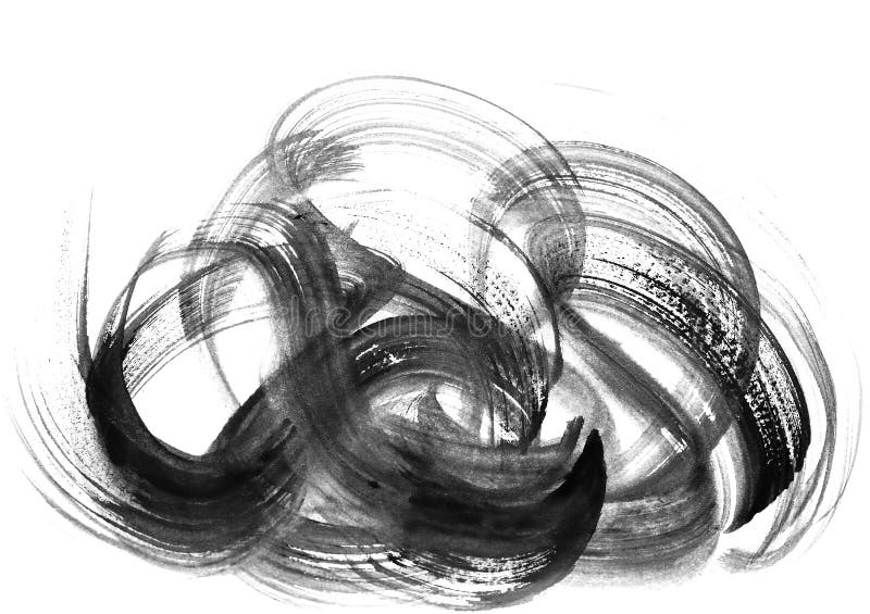 Los movimientos abstractos del cepillo y salpican de la pintura en el Libro Blanco wat stock de ilustración Los movimientos abstractos del cepillo y salpican de la pintura en el Libro Blanco wat stock de ilustración