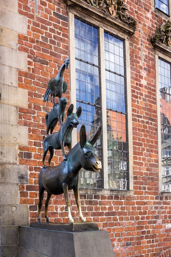 Los músicos de Bremen, Bremen, Alemania mueren Bremer Stadtmusikanten fotografía de archivo Los músicos de Bremen, Bremen, Alemania mueren Bremer Stadtmusikanten fotografía de archivo