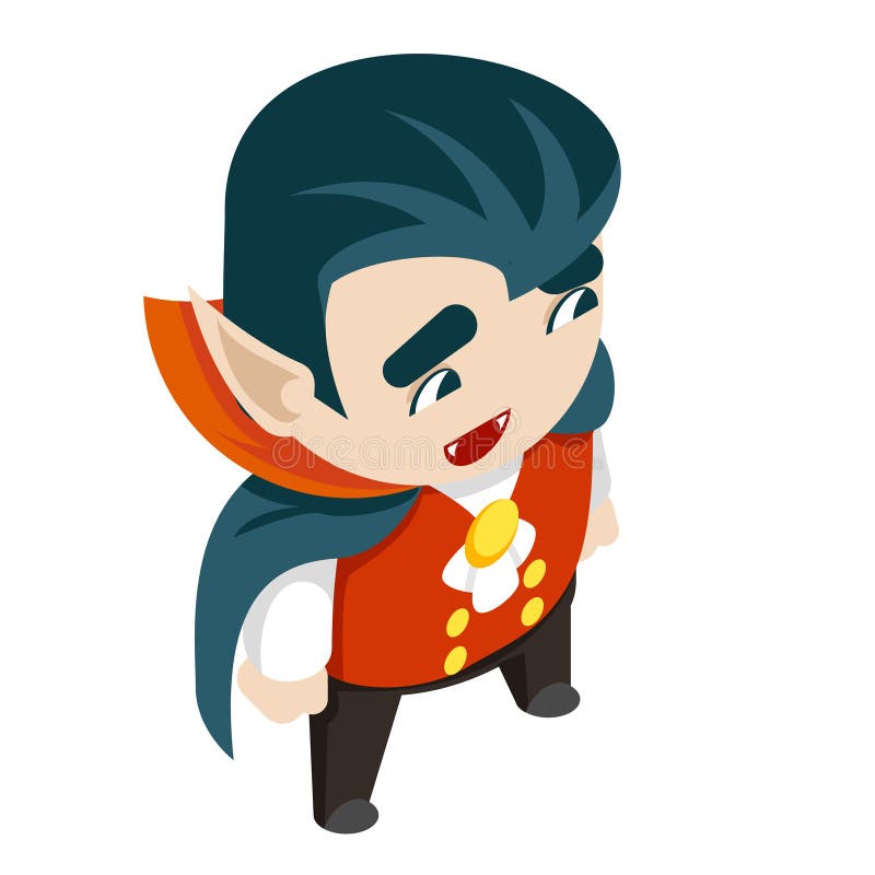 Los niños isométricos de Halloween del traje del muchacho del vampiro disfrazan el ejemplo plano del vector del diseño del caráct stock de ilustración Los niños isométricos de Halloween del traje del muchacho del vampiro disfrazan el ejemplo plano del vector del diseño del caráct stock de ilustración