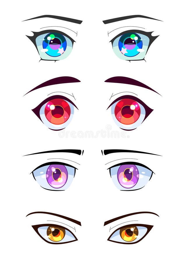Los Ojos Del Anime Fijaron Fondo Blanco Ilustración del Vector - Ilustración de ojos, chispa: 117395427 Los Ojos Del Anime Fijaron Fondo Blanco Ilustración del Vector - Ilustración de ojos, chispa: 117395427
