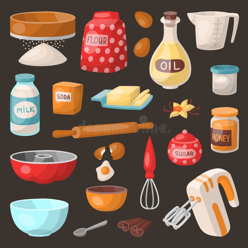 Los pasteles de la hornada preparan cocinar el ejemplo hecho en casa del vector del panadero de la preparación de comida de los u ilustración del vector Los pasteles de la hornada preparan cocinar el ejemplo hecho en casa del vector del panadero de la preparación de comida de los u ilustración del vector
