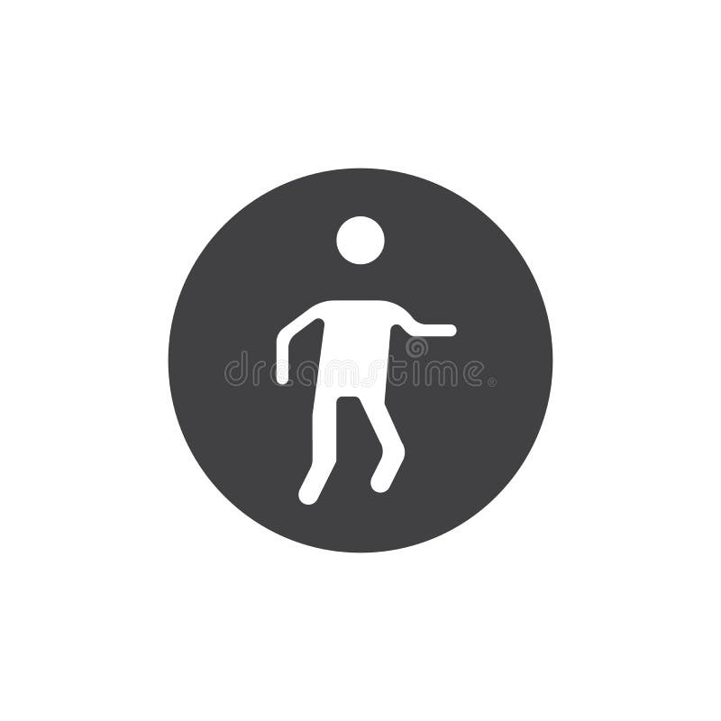 Los peatones firman el icono del vector libre illustration Los peatones firman el icono del vector libre illustration