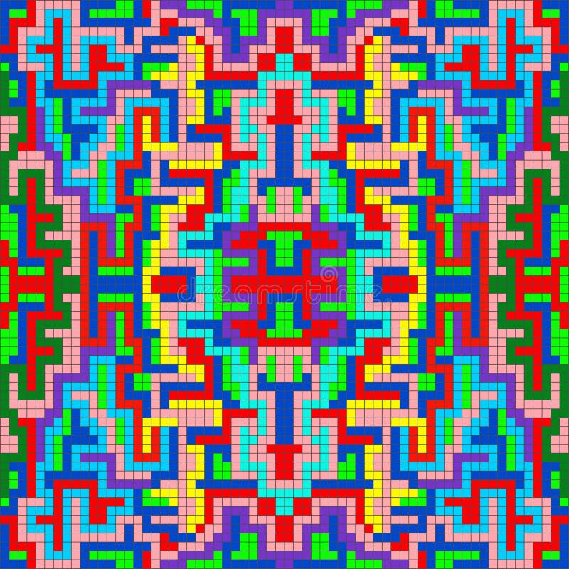 Los peque?os pixeles colorearon el modelo abstracto geom?trico libre illustration Los peque?os pixeles colorearon el modelo abstracto geom?trico libre illustration