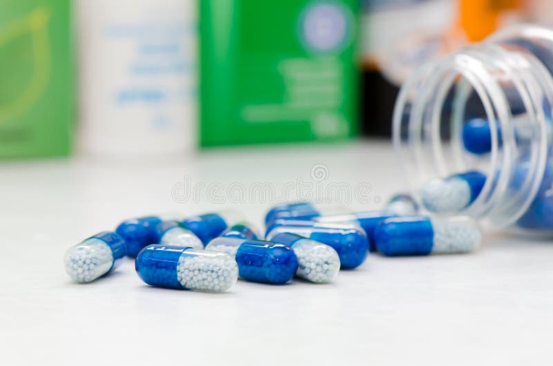 Los Pillenkapseln schließen oben stockfoto Los Pillenkapseln schließen oben stockfoto