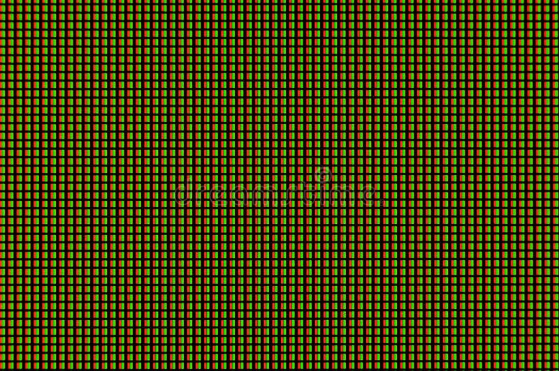 Yellow color on the monitor matrix, pixels close-up. Yellow color on the monitor matrix, pixels close-up