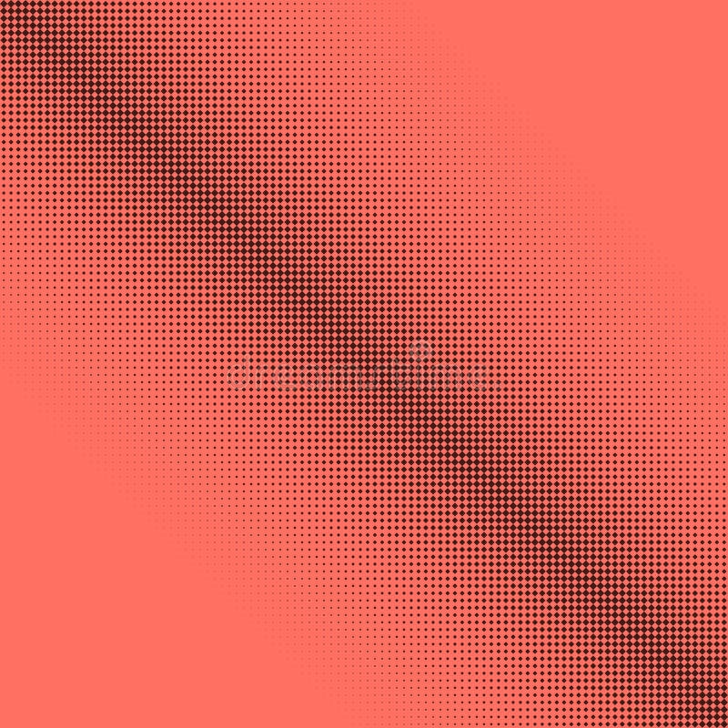 Los puntos de semitono abstractos diseñan el fondo en el color coralino ilustración del vector Los puntos de semitono abstractos diseñan el fondo en el color coralino ilustración del vector