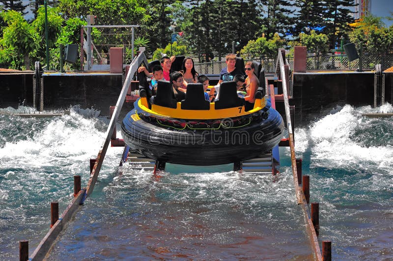 Los rapids en el parque del océano, Hong-Kong imágenes de archivo libres de regalías