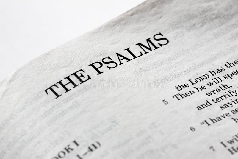 A macro detail of the book of psalms. A macro detail of the book of psalms