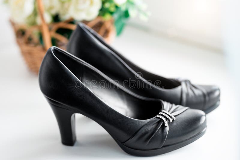 Zapatos De Cuero Negros Mujer 