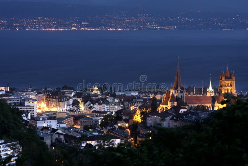 Losanna, lago geneva, Svizzera fotografia stock Losanna, lago geneva, Svizzera fotografia stock