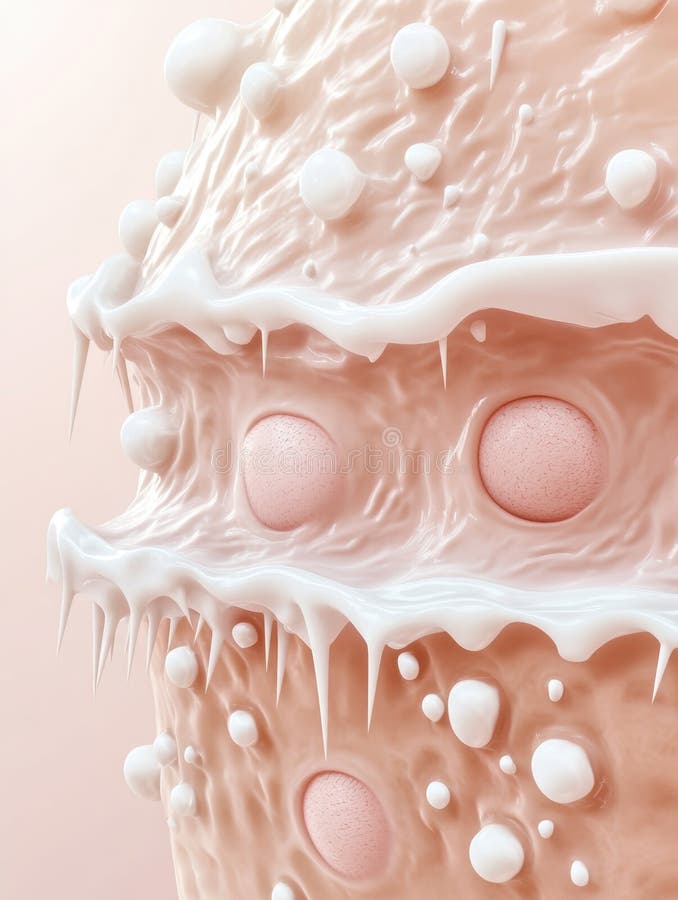 Lose-up of a dessert item with creamy texture stock images