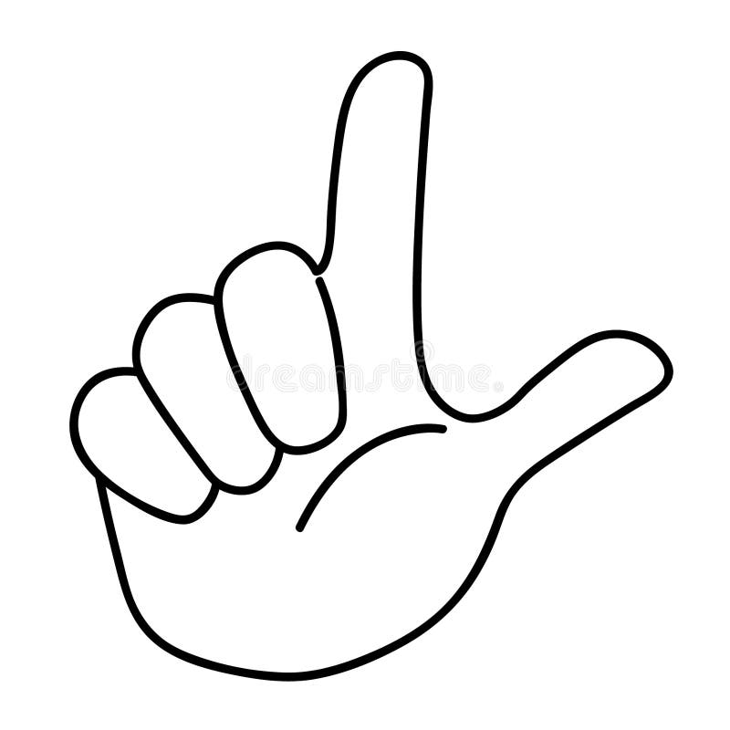 Loser Hand Sign Vector Illustration by Crafteroks Stock Vector ...