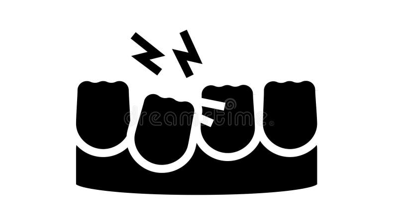 Loser Zahn Glyphikonenanimation stock abbildung