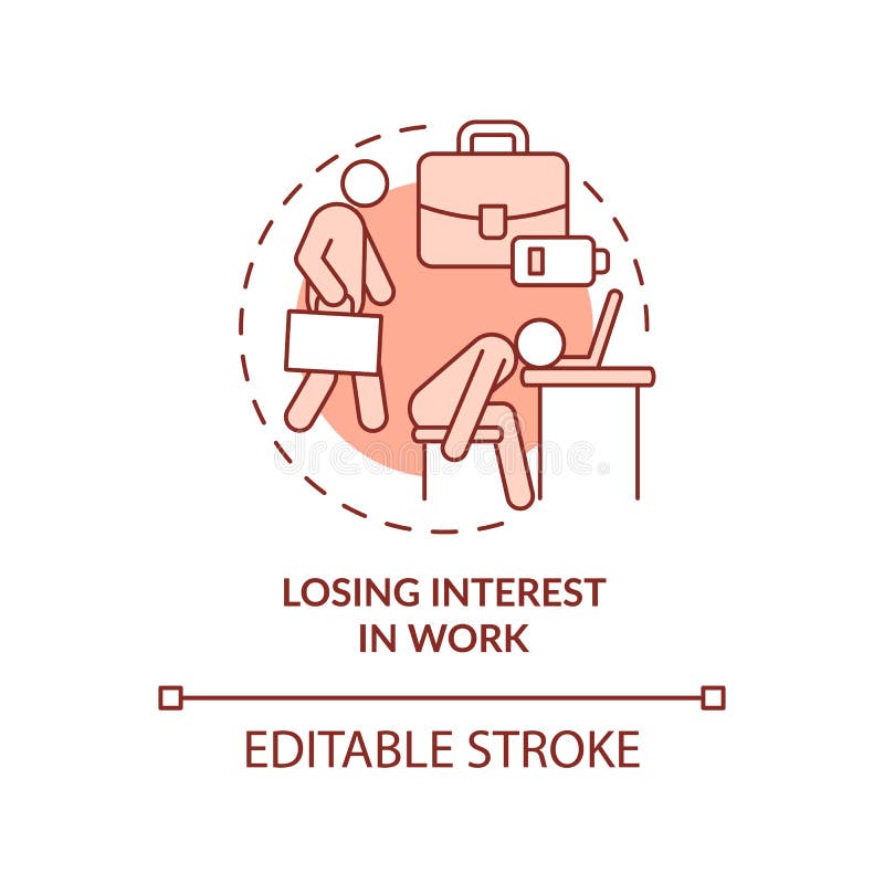 Losing interest in life concept icon Royalty Free Vector