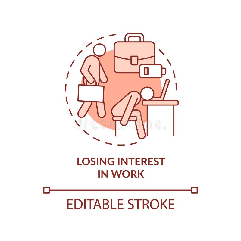 Losing interest in life concept icon. SAD symptom idea thin line