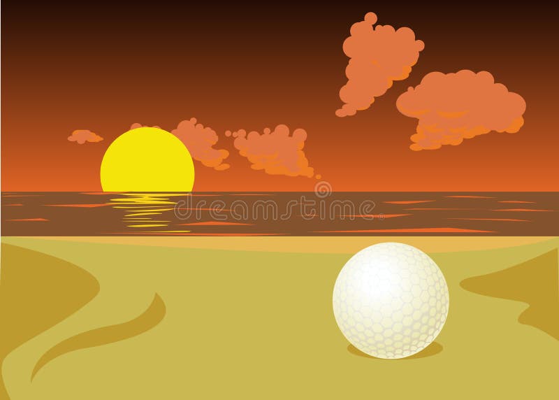Golf Balls in Water Hazard stock illustration. Illustration of hazard