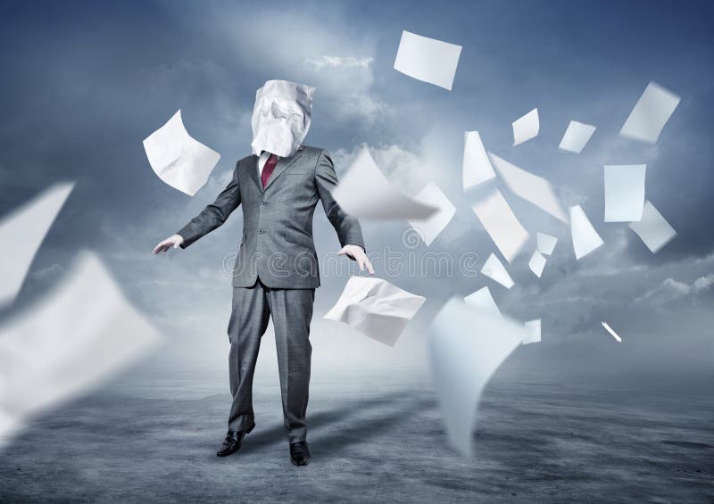 Lost In Paperwork royalty free stock photo Lost In Paperwork royalty free stock photo