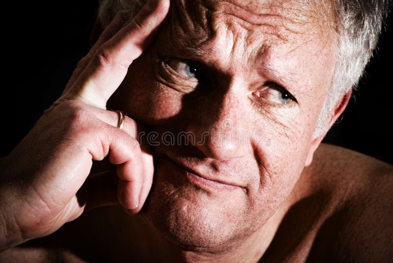 Lost in thought stock image