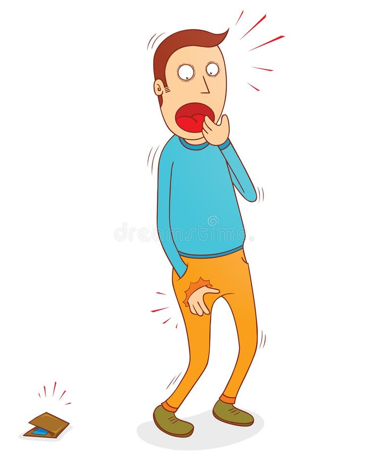 The lost wallet stock vector. Illustration of surprise 40986749