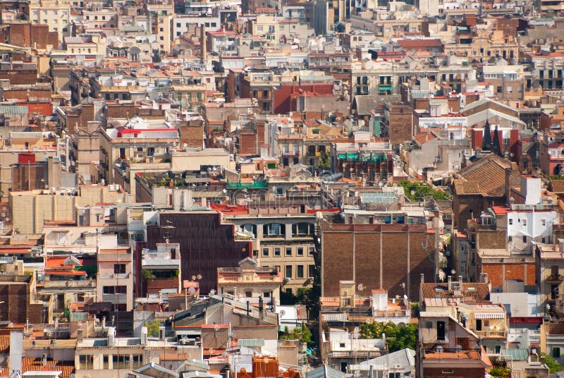 A lot of Barcelona roofs