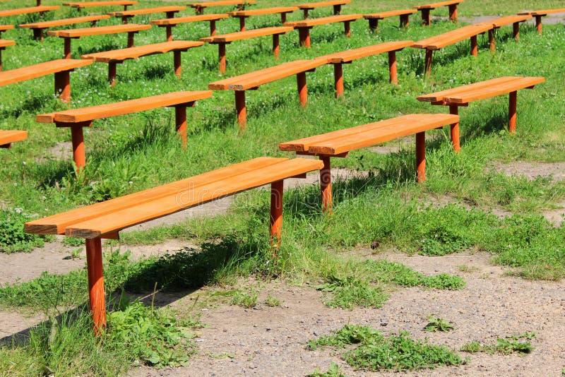 A Lot of Benches in the Park Stock Image Image of holiday, park