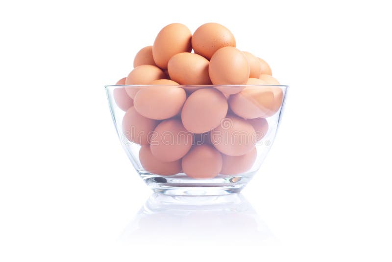 Eggs in a Glass Bowl on a Table Stock Photo Image of bowl, group