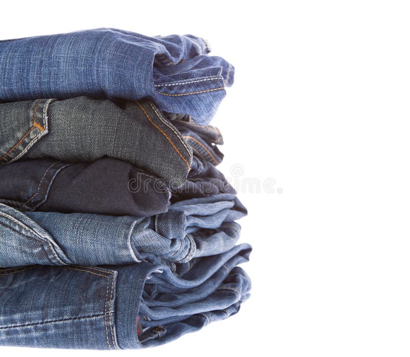 Lot of Different Blue Jeans Stock Image - Image of color, aged: 28423135
