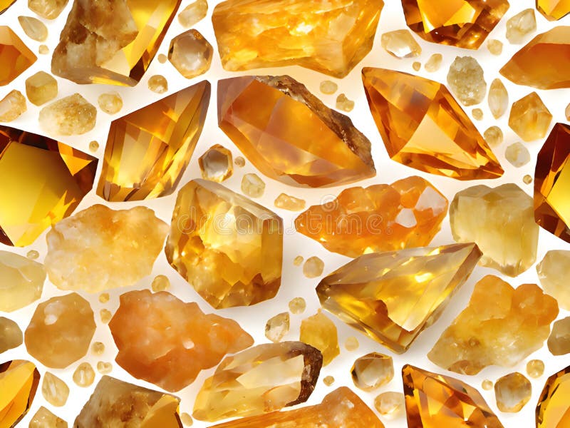 A lot of different colored crystals on a white background royalty free illustration