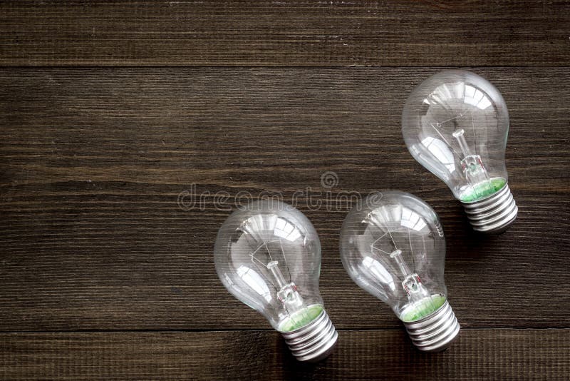 A Lot of Light Bulbs Top View. Renewable Eco Energy Concept Stock Image