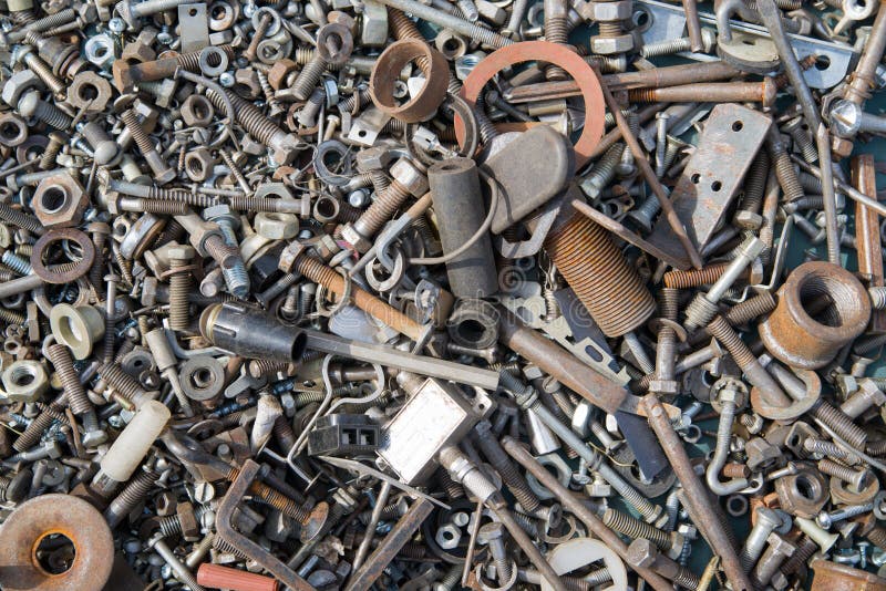 A Lot of Old Bolts and Nuts Stock Photo Image of fitting, consolidate