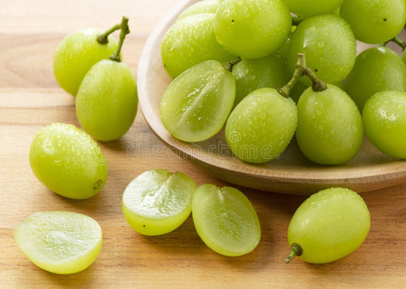 Fresh Organic Shine Muscat Green Grapes Stock Photo 2047546298